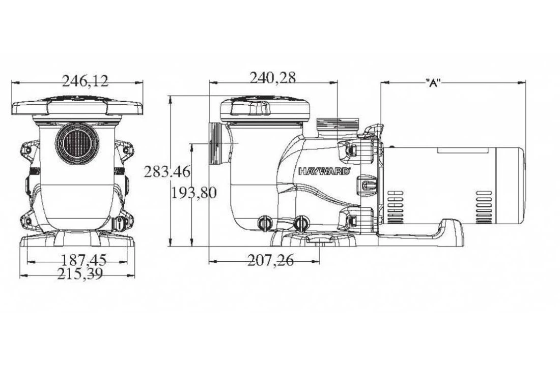 Hayward Hayward Max Flo XL Zwembadpomp 17m3/h 230v 2 Hayward Hayward Max Flo XL Zwembadpomp 17m3/h 230v - Afbeelding 2