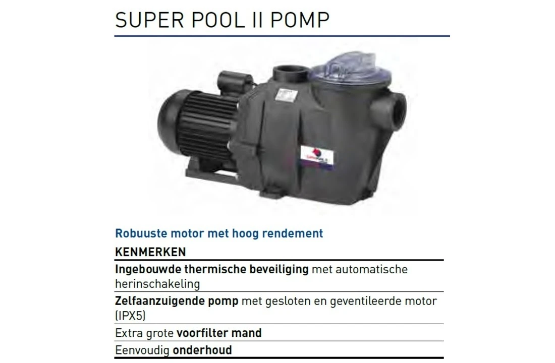 Hayward Hayward Superpool II Zwembadpomp 17m3/u 3 Hayward Hayward Superpool II Zwembadpomp 17m3/u - Afbeelding 3