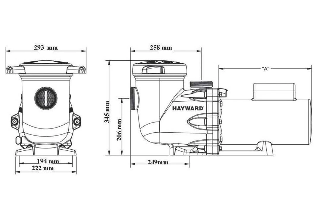Hayward Hayward TriStar Zwembadpomp 28m3/h -230V – 1,50KW 3 Hayward Hayward TriStar Zwembadpomp 28m3/h -230V – 1,50KW - Afbeelding 3
