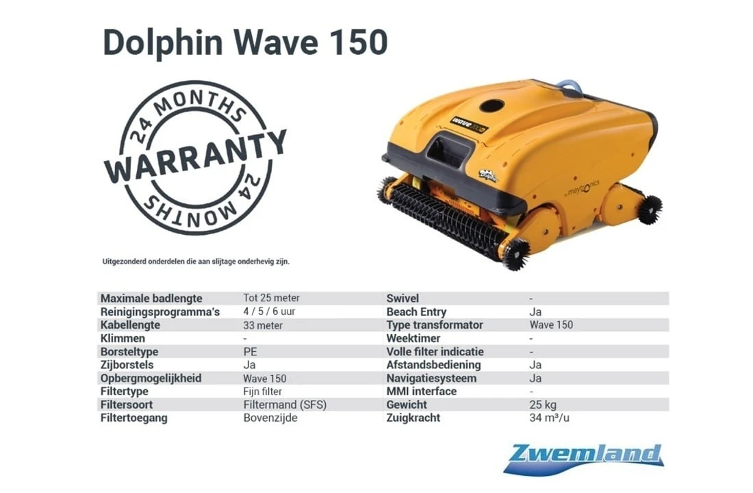 Maytronics Dolphin Dolphin Wave 150 Zwembadrobot 2 Maytronics Dolphin Dolphin Wave 150 Zwembadrobot - Afbeelding 2